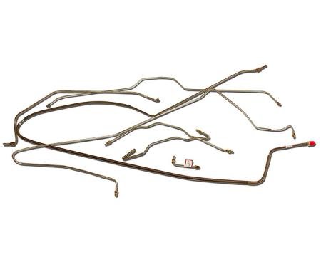 Corvette Brake Line Set, without Power Brakes 1/4In, 1966