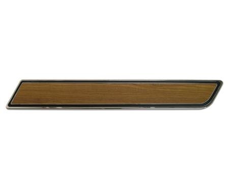 Corvette Door Panel Insert Plate with Teak Insert, Right, 1976