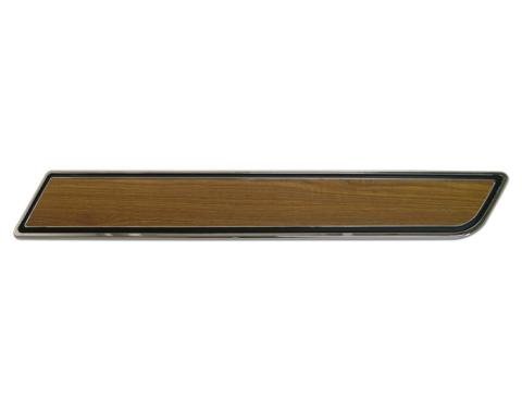 Corvette Door Panel Insert Plate with Teak Insert, Right, 1976