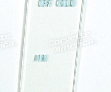 Corvette Climate Control Lens, Without Air Conditioning, 1968