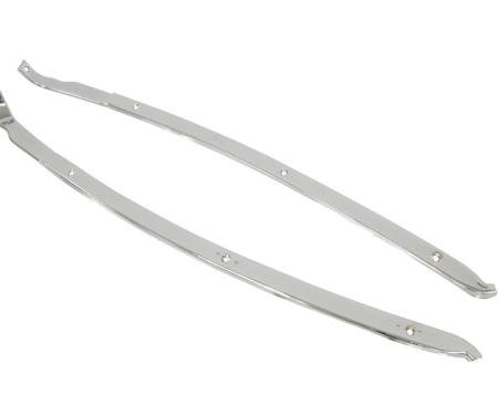 1968-1977 Interior Rear Quarter Trim Panel Retainer Set - Coupe - Chrome