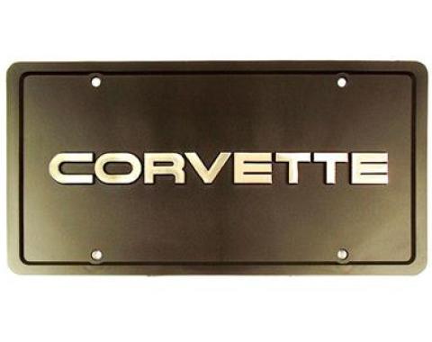 License Plate - Chrome C4 Style Lettering With Black Border