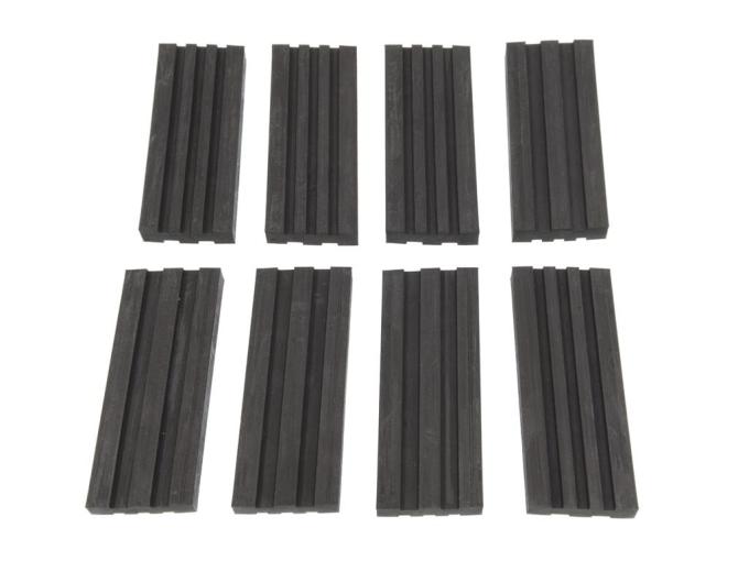53-62 Body Mount Pad Set - Ribbed Rubber - 8 Pieces