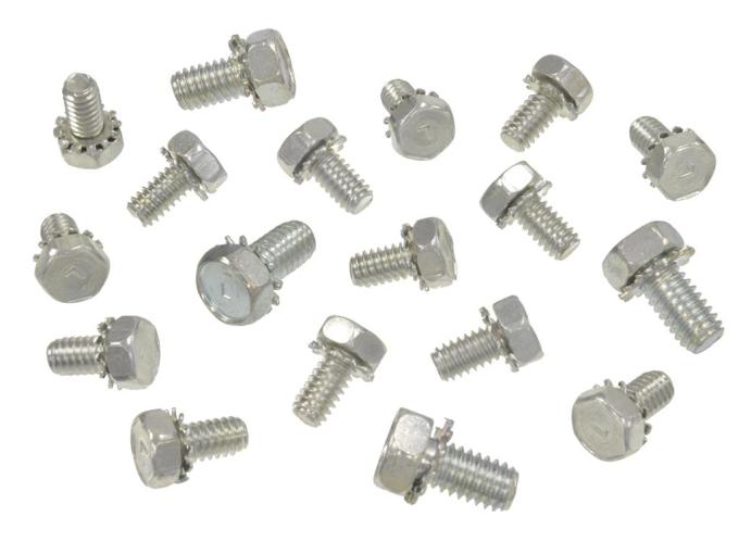 Redline Restomotive® 1956-1982 Chevrolet Corvette 18 Piece Correct Oil Pan Bolts with "L" Headmark