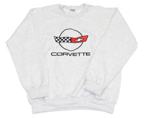 Sweatshirt With 84-90 Embroidered Emblem Gray