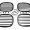 91-96 Tail Light Louvers - Fits all including ZR1