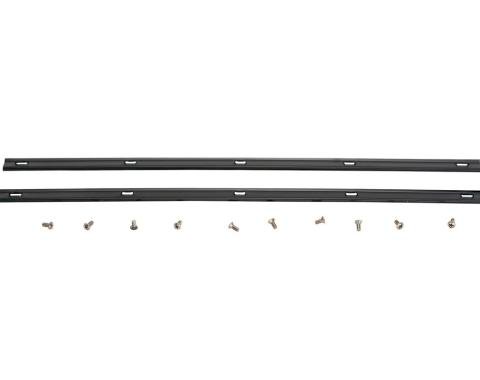 56-58 Soft Top / Convertible Top Header Bow Weatherstrip Retainers with Screws