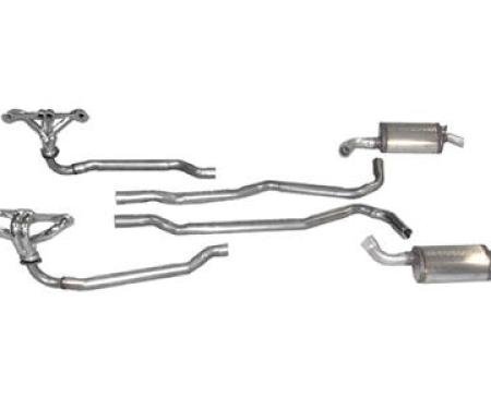 1968-1972 4-Speed Exhaust System With Headers And Magnaflow Mufflers