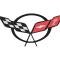 97-04 Steering Wheel Emblem Decal - Factory Colors
