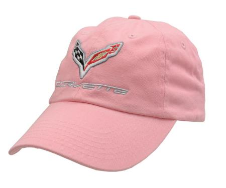 Pink C7 Embroidered Logo Low Profile Brushed Cotton Twill Hat