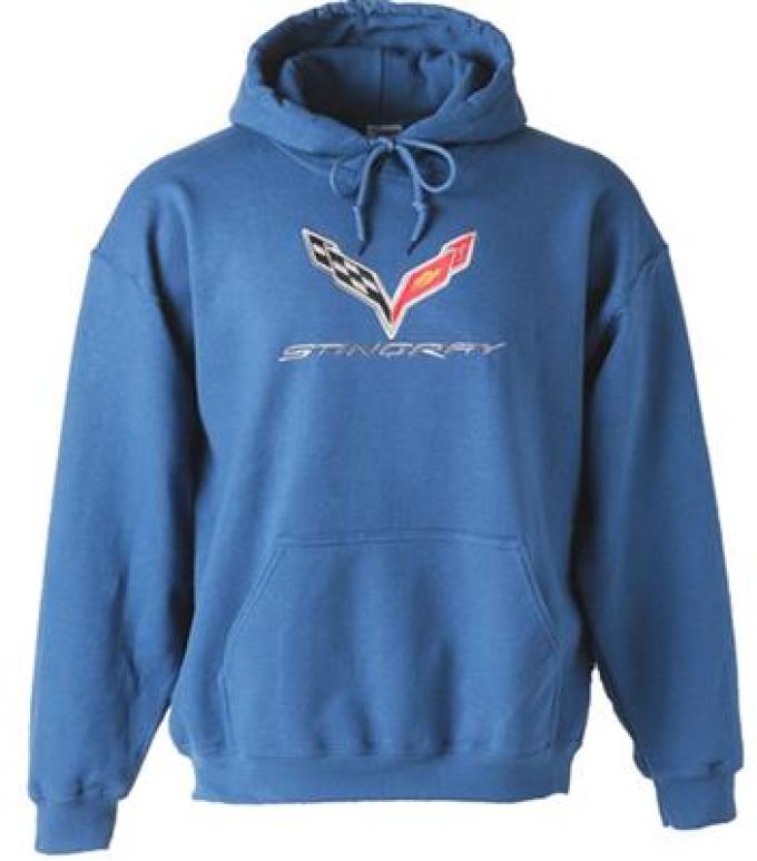 Hoodie / Hooded Sweatshirt With C7 Logo Blue