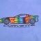 Blue Crew Neck Rainbow Foil Design Sweatshirt