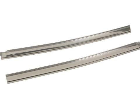 68-72 Windshield Side Outer Reveal Moldings - Pair