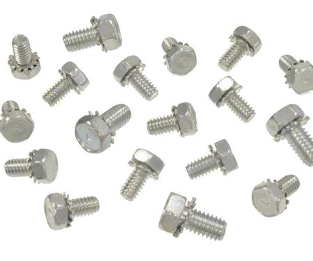 Redline Restomotive® 1956-1982 Chevrolet Corvette 18 Piece Correct Oil Pan Bolts with "L" Headmark