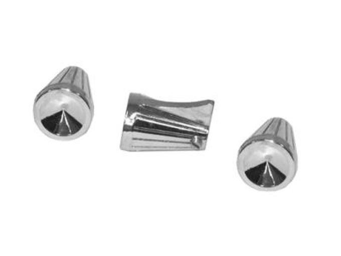 61-62 Heater Knob Set - Includes Fan Air And Temperature - 3 Pieces