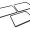 68-79 Rear Storage Compartment Door Bezels Set - Black 3 Door