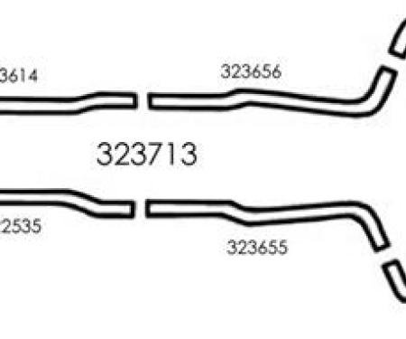 1968 Exhaust System Deluxe 427 Automatic 2 1/2" Magnaflow
