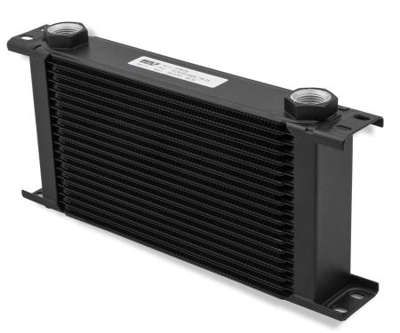 Earl's UltraPro Oil Cooler, Black, 19 Rows, Wide Cooler, 10 O-Ring Boss Female Ports 419ERL