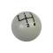 Corvette Shifter Knob, with 4 Speed Pattern, White, 1958-1962
