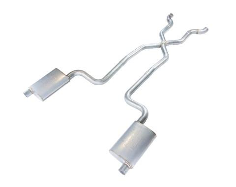 Pypes Crossmember Back w/X-Pipe Exhaust System 68-73 Corvette C3 Split Rear Dual Exit 2.5 in Intermediate And Tail Pipe Race Pro Mufflers/Hardware Incl Tip Not Incl Exhaust SCC12R