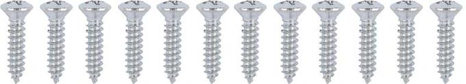 Redline Restomotive® Screw Set, Phillips Oval # 8 X 3/4" Screw, 12 Piece