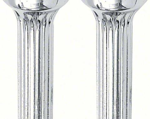 OER 1968-90 GM Chrome Ribbed Diecast Door Lock Knobs K546