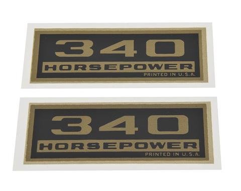 Corvette Decals, Valve Cover 340HP, 1962-1963