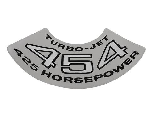 Corvette Decal, Air Cleaner 454/425, 1971